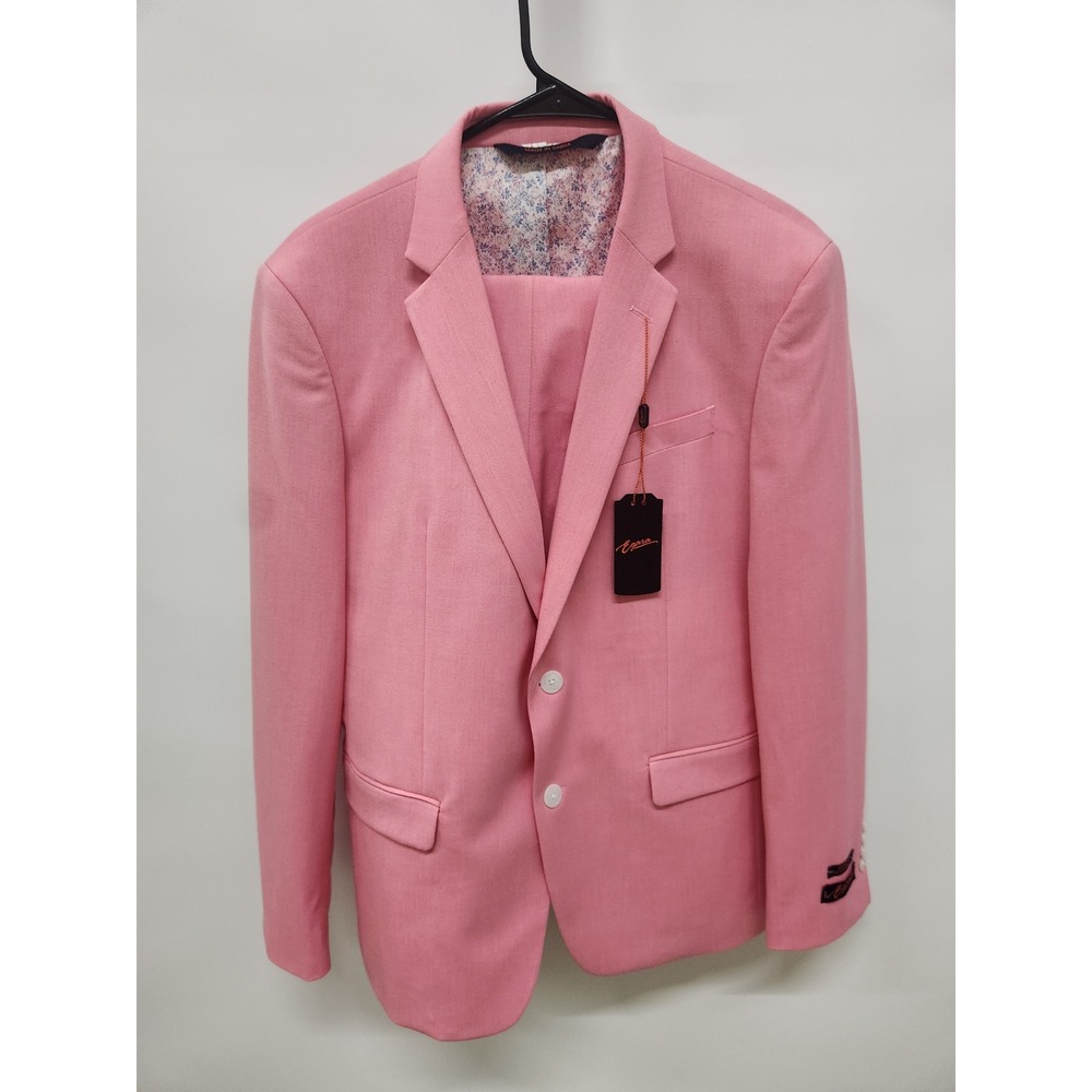 NWT Egara Mens Pink Skinny Fit 2 Piece Suit